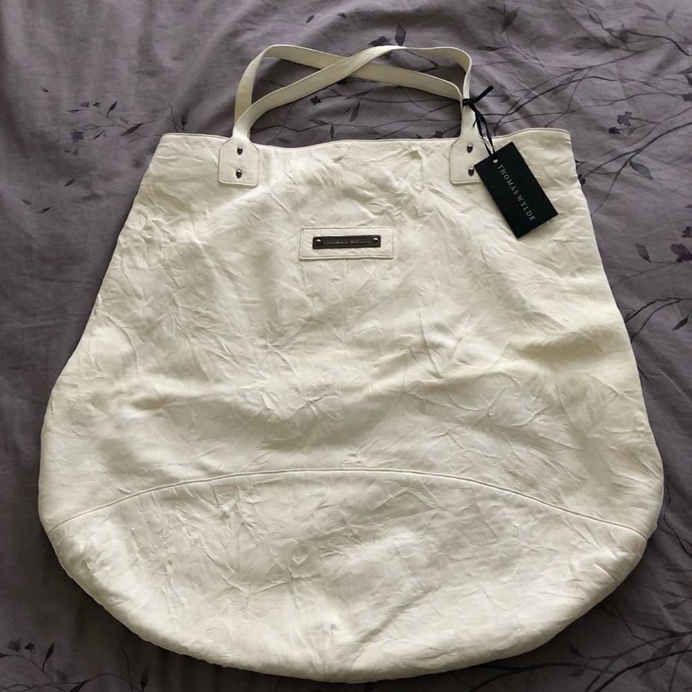 thomas wylde cream hobo bag